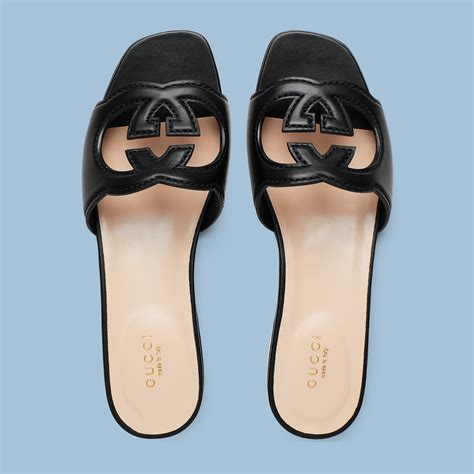 gucci interlocking cutout sandal|interlocking g cutout sandals.